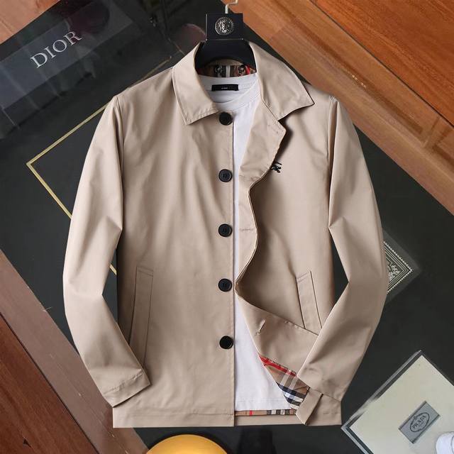Same style as Burberry official website! 2025 Spring/Autumn new men's jacket, o