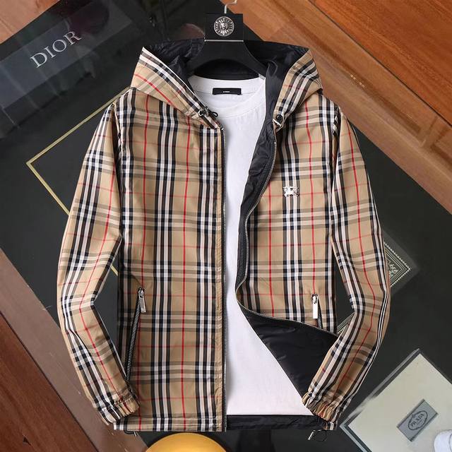 Same style as Burberry official website! 2025 Spring/Autumn new men's jacket, o