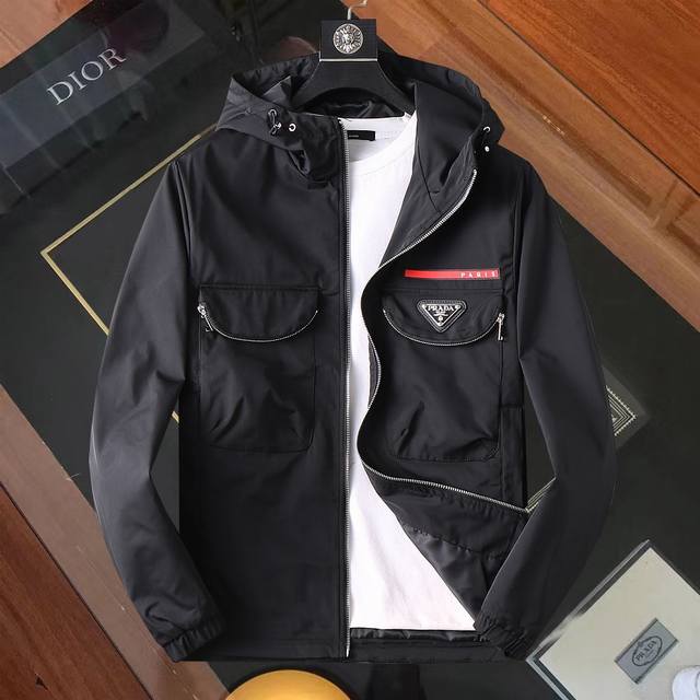 Same style as Prada official website! 2025 Spring/Autumn new men's jacket, orig