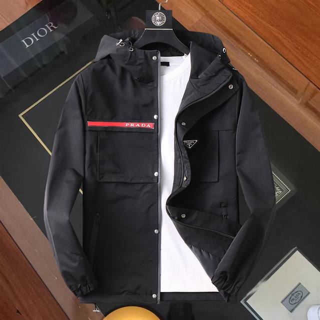 Same style as Prada official website! 2025 Spring/Autumn new men's jacket, orig
