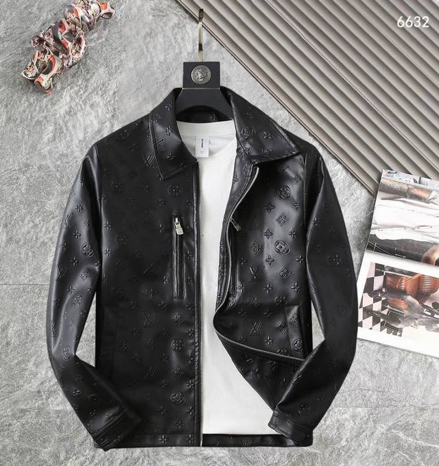 Louis Vuitton LV High-Quality 2025 Spring/Autumn Leather Jacket, Runway New Arr