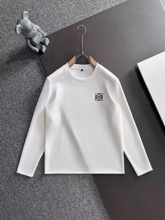 Loewe 2025 Autumn/Winter New Fashion Casual Long-Sleeve T-Shirt, made from sele