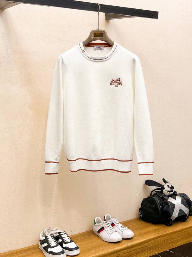 Hermes Fall/Winter Classic Collared Wool Sweater, in Excellent Condition!!! Wool