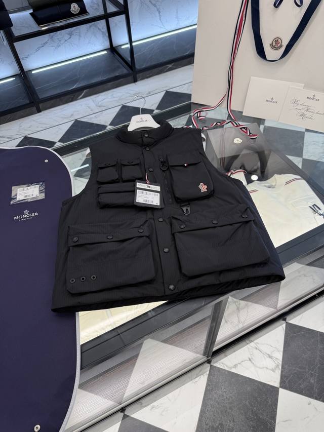 Moncler Grenoble Tongass Premium Black Label Down Vest. Technical functional fab