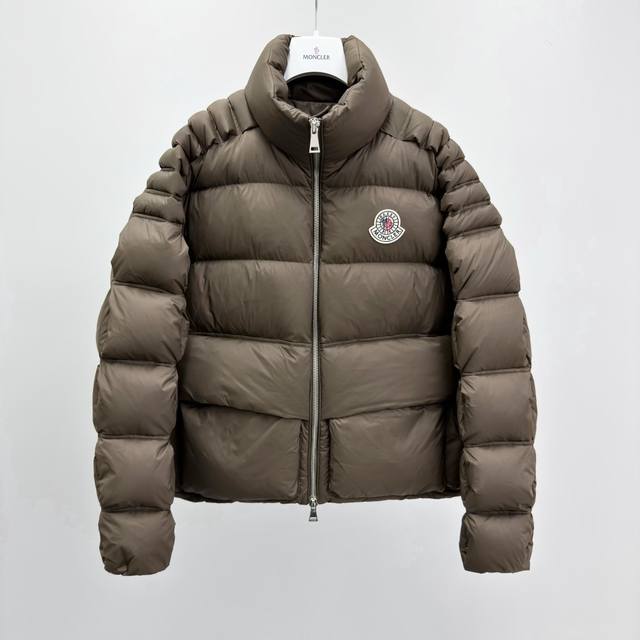 M0Ncler X Christopher Raxxy Collaboration Stand Collar Zipper Logo Down Jacket,