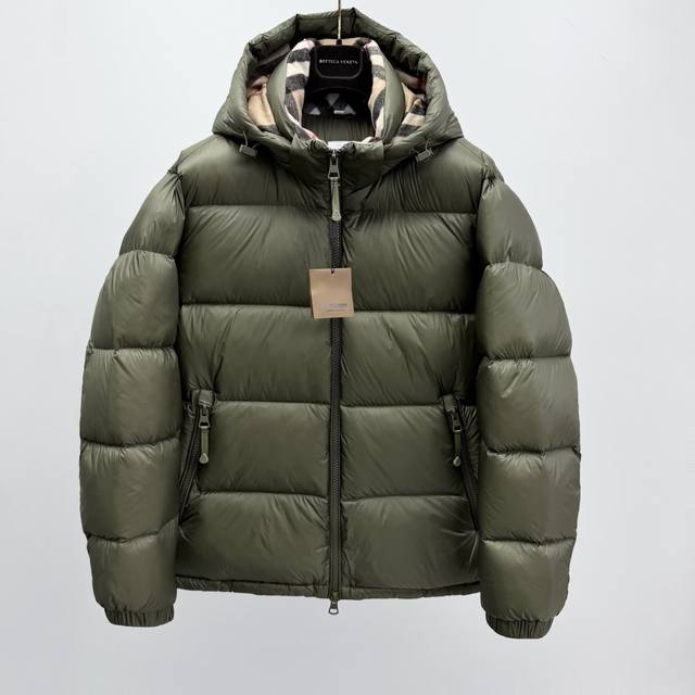 Burb Rry Fw25 Detachable Hooded Stand Collar Down Jacket for Men (Fit)