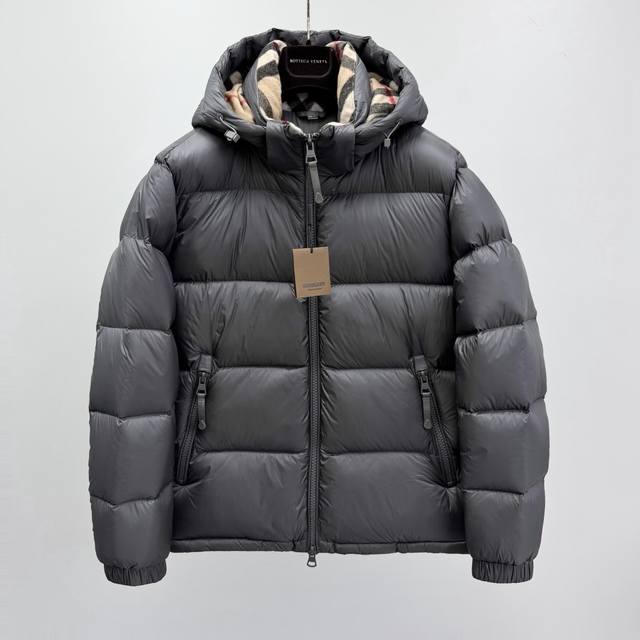 Burb Rry Fw25 Detachable Hooded Stand Collar Down Jacket for Men (Fit)