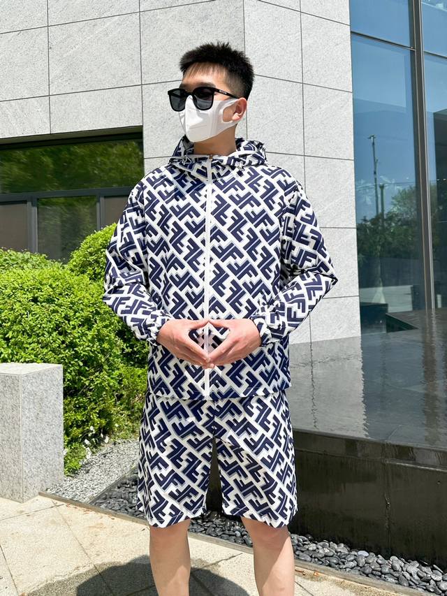 Fendi 2025 Summer Sun Protection Shorts Set, a luxurious high-end custom-made p