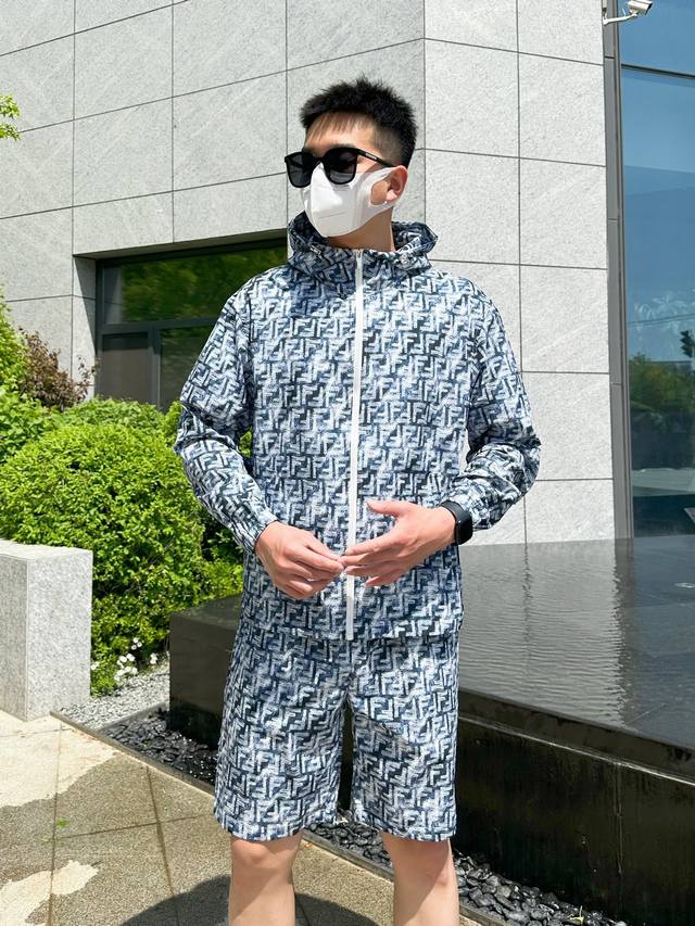 Fendi 2025 Summer Sun Protection Shorts Set, a luxurious high-end custom-made p