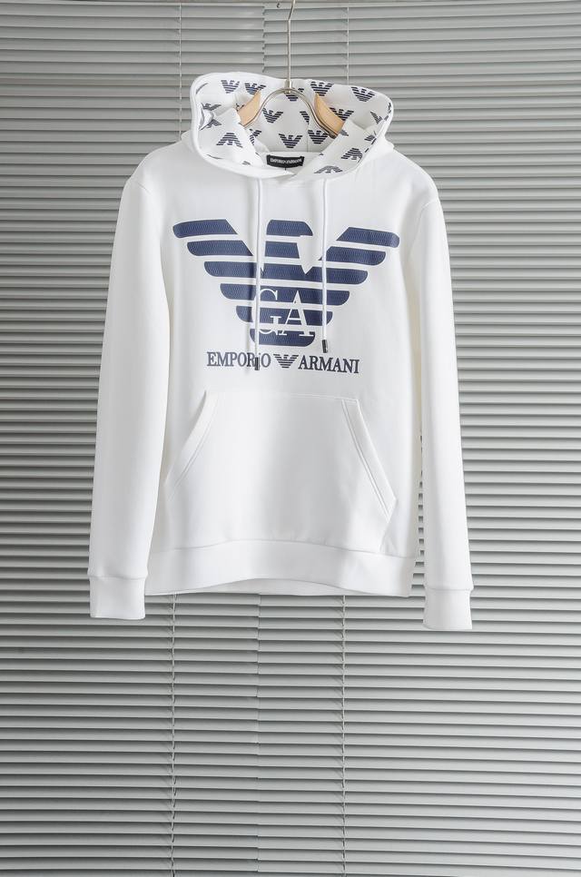 New# Armani 2025Fw Autumn/Winter New Hooded Sweatshirt# The texture is sturdy an