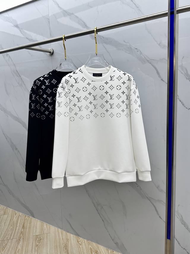 Lv Louis Vuitton 2025 Autumn/Winter New Arrival Printed Crew Neck Pullover Sweat