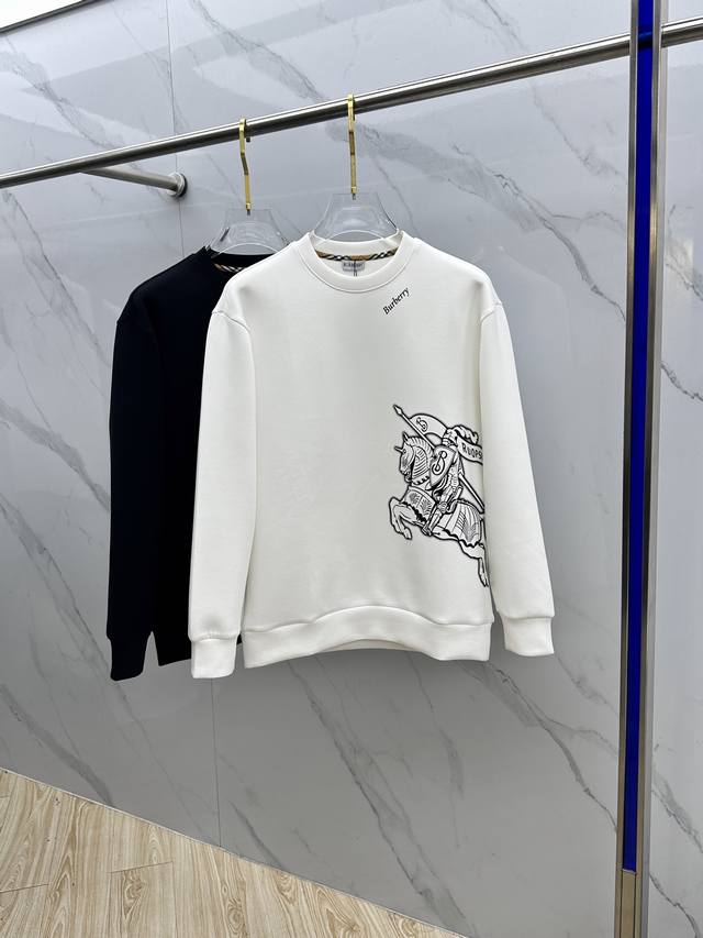 Burberry 2025 Autumn/Winter New Arrival Embroidered Crew Neck Pullover Sweatshir