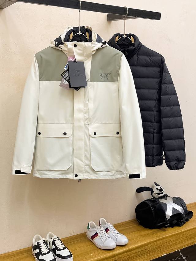 Top-tier Arc'teryx down 3-in-1 detachable Arc'teryx Braun embroidery, different