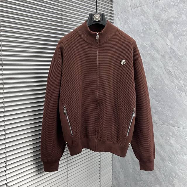 Lp2025 Autumn/Winter Men's Cardigan Jacket, custom-dyed and dyed with wool and c