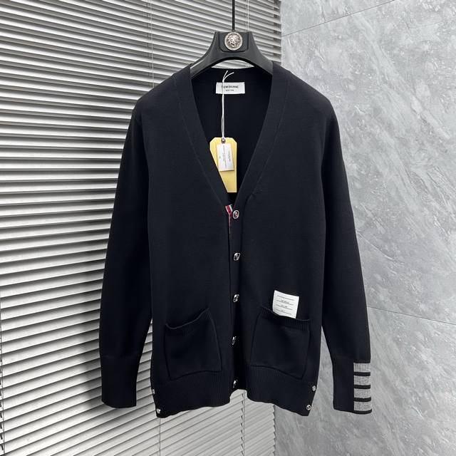 Tb2025 Autumn/Winter Men's Cardigan Jacket, custom-dyed and dyed with wool and c