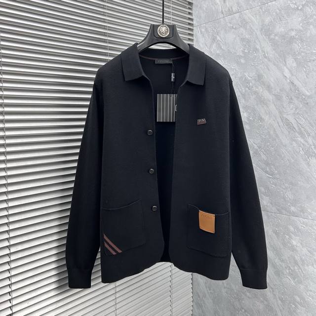 Zegna 2025 Autumn/Winter Men's Cardigan Jacket, custom-dyed and dyed with wool