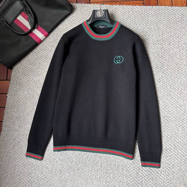Gu's 2025 Autumn/Winter New Wool Sweater: High-quality Italian imported wool ble