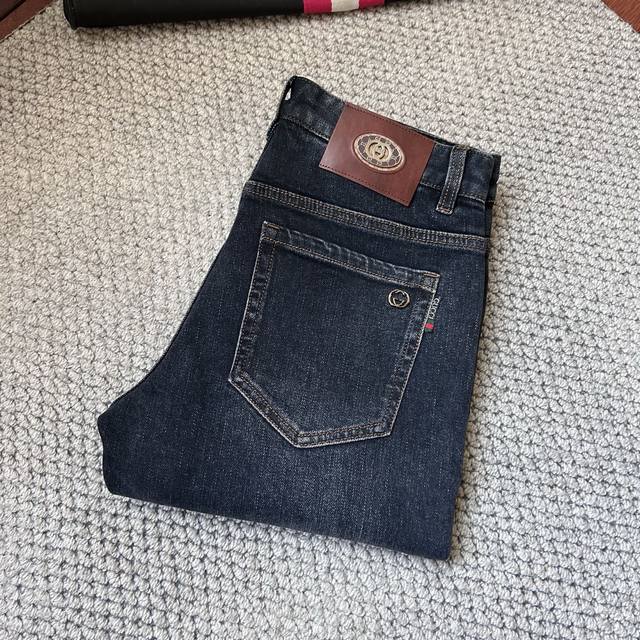 Gucci Men's Denim Jeans, officially announced in the catalog and posters! Made w