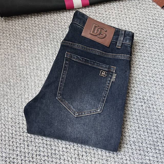 Dg 2025Ss Heavy-duty Casual Jeans, made with imported high-quality washed stretc