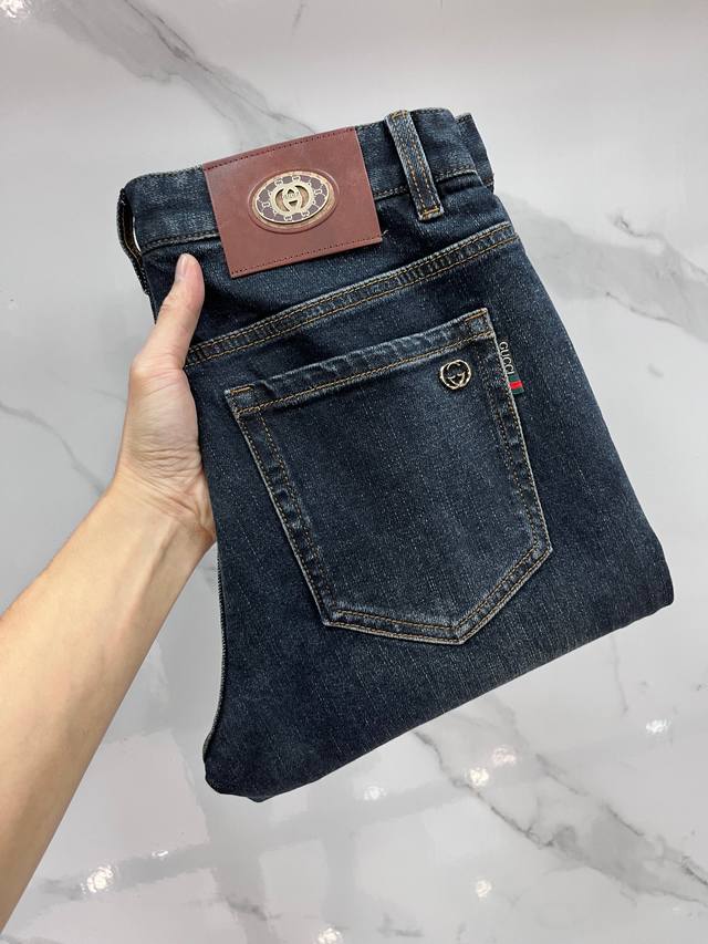 Gucci high-end custom-made 2025 Fall/Winter latest denim jeans, available in sto