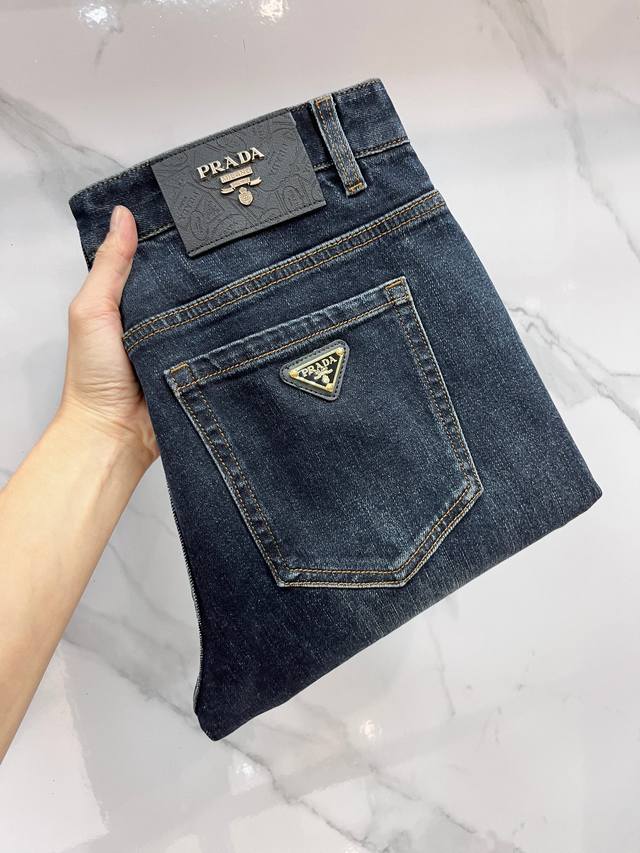 Prada high-end custom-made 2025 early autumn latest denim jeans are now availab