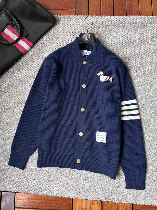 Tb 2025 Autumn/Winter Men's Cardigan Jacket, custom-dyed and made with wool and