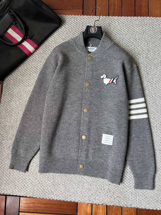 Tb2025 Autumn/Winter Men's Cardigan Jacket, custom-dyed and dyed with wool and c