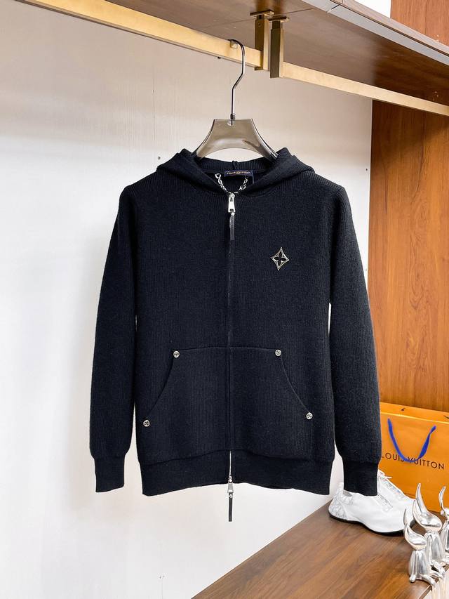 Lv Louis 2025 Autumn/Winter Men's Cardigan Jacket, custom-dyed and dyed with woo