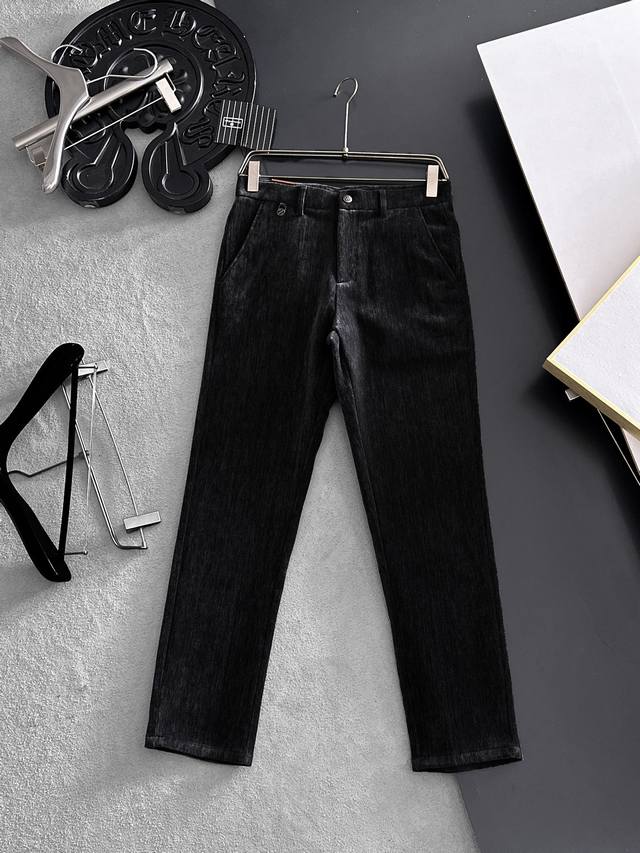 Zegn''New Casual Pants & Dress Pants, Autumn/Winter Thick Style, High-End Custom