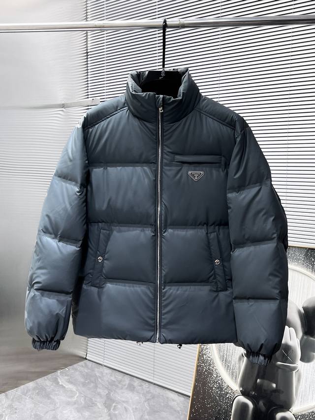 Prada 2025 Autumn/Winter New Stand Collar Down Jacket, a hot seller, high-quali