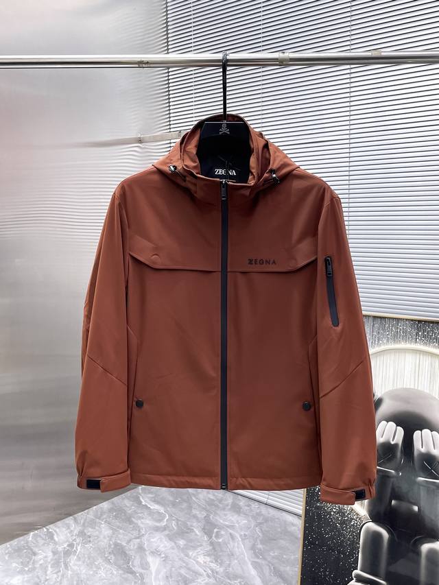 Zegna 2025 New Hooded Jacket, High-End Version! Custom-made fabric for superior