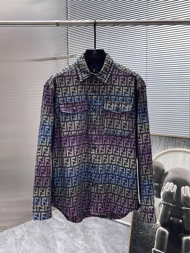 Fendi 2025 New Lapel Denim Jacket, High-End Version! Custom-made fabric for sup