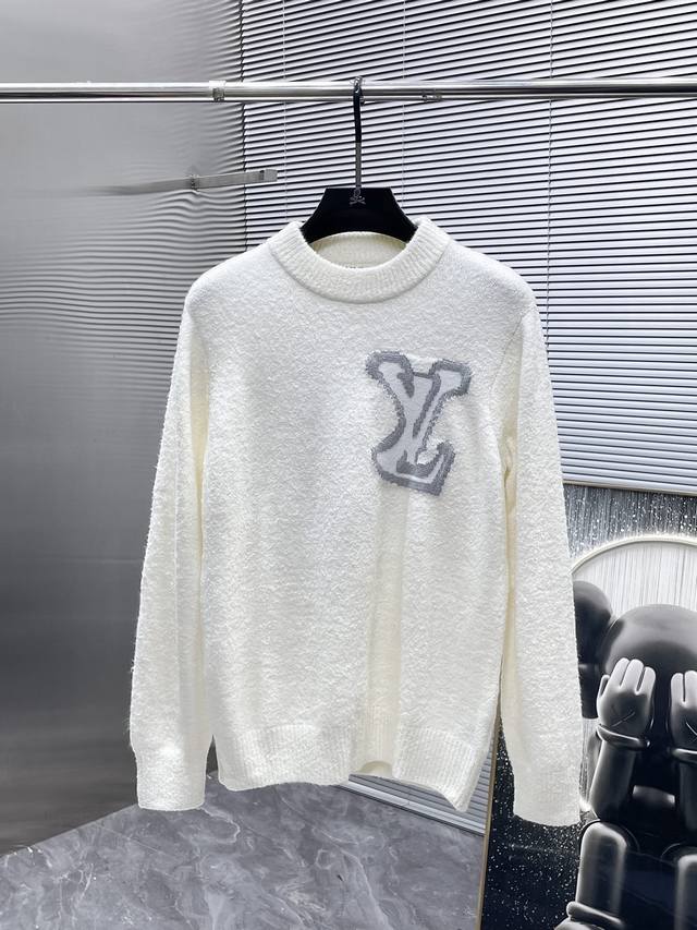 Louis Vuitton LV 2025Ss New Wool Blend Long-Sleeve Crew Neck Sweater, High-End