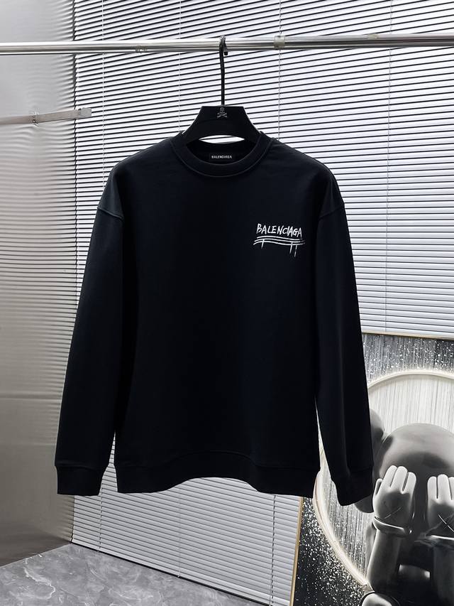 Balenciaga 2025Ss New Long-Sleeve Crew Neck Sweatshirt, High-End Version! Custo