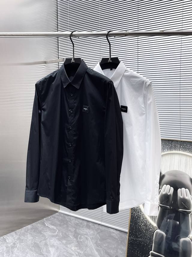 Balmain 2025Ss New Long-Sleeve Shirt, High-End Version! Custom-made fabric for