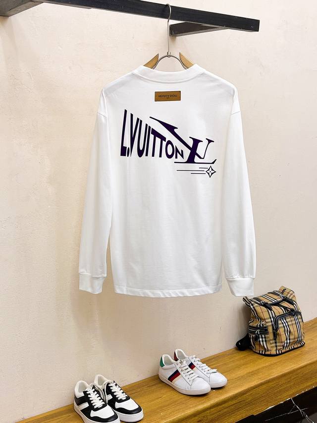 Lv 2025 Early Autumn Aw New Arrival, Fashionable Casual Crew Neck Long Sleeve T-