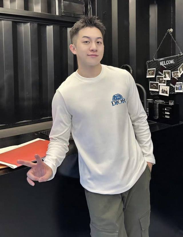 Top-tier style! Dior 25S New Modal Long-Sleeve T-Shirt, Dior Stone Series Long-S