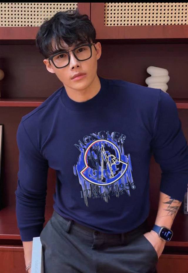 Moncler 25S New Modal Long-Sleeve T-Shirt. This new Moncler graffiti print T-shi