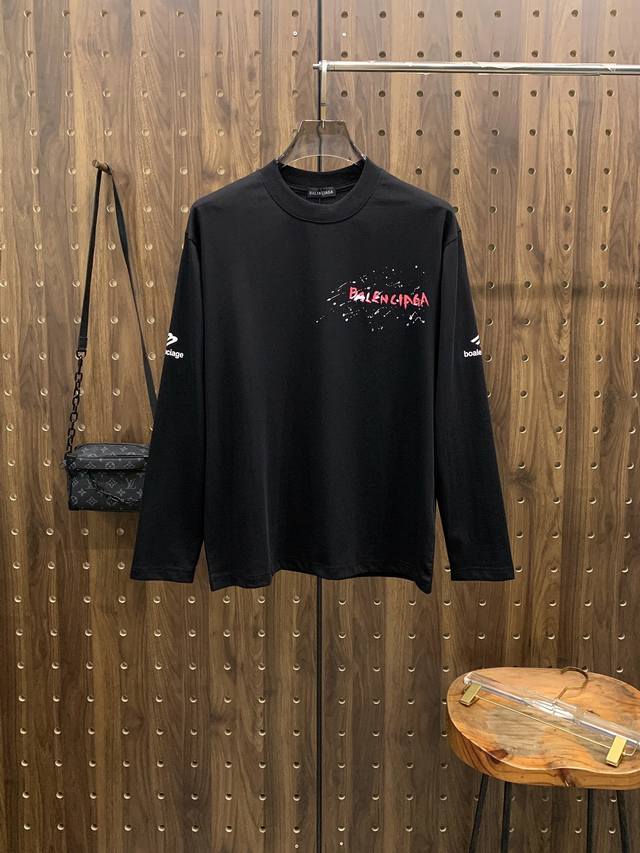 Balenciaga 25Ss Autumn New Arrival, Trade Order, Crew Neck Long Sleeve Base Shi