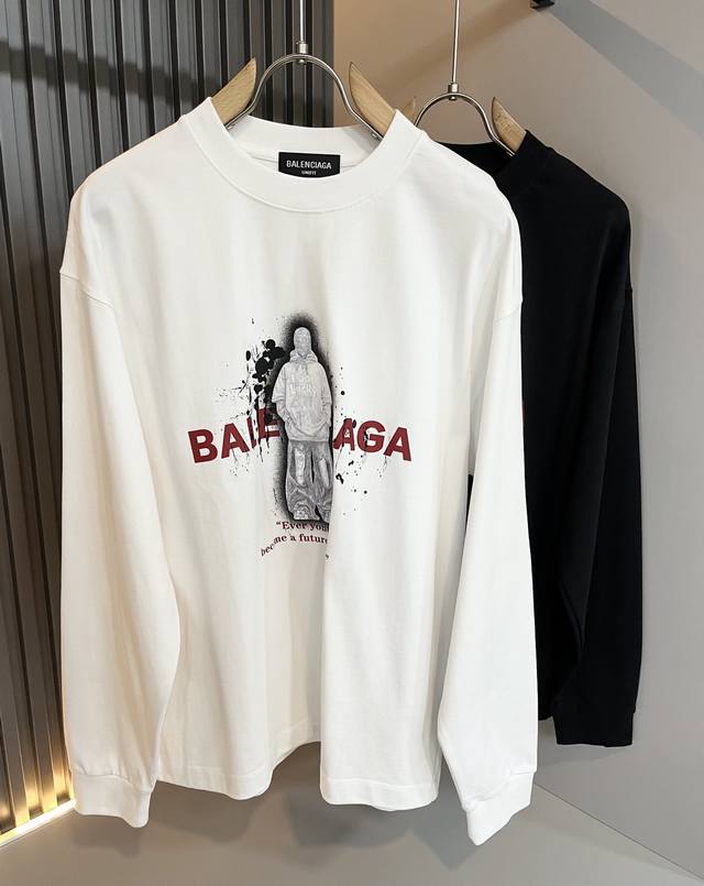 Balenci*Ga Paris* 2025 Autumn/Winter New Unisex Long-Sleeved Base Layer Shirt! F