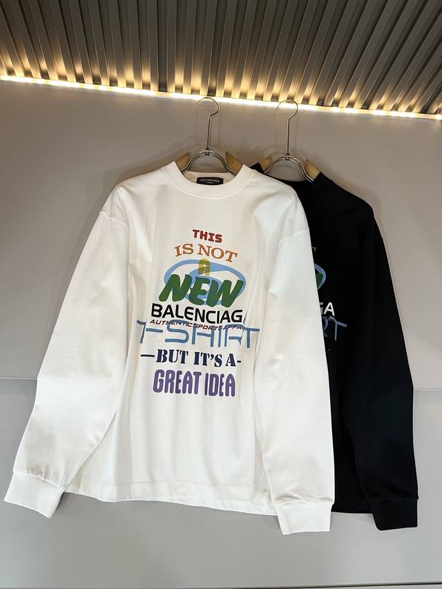 Balenci*Ga Paris* 2025 Autumn/Winter New Unisex Long-Sleeved Base Layer Shirt! F