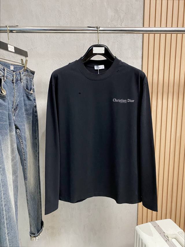 High-quality Dior 2025 new classic crew neck long-sleeved shirt, fashionable an