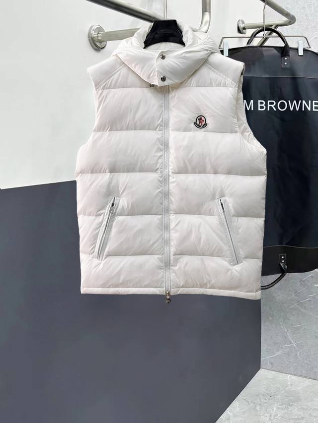 New Moncler down-filled cotton-padded jacket with all three Moncler labels inta