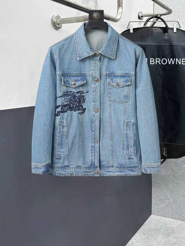 Burberry High-Quality 2025 Spring New Arrival Denim Jacket. A runway new arriva