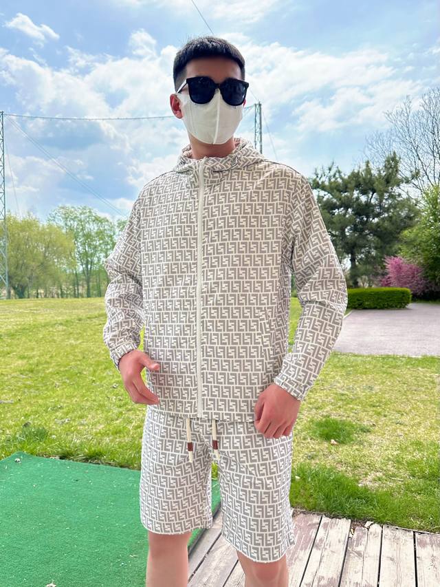 Fendi 2025 Summer Sun Protection Clothing and Shorts Set, synchronized with ove