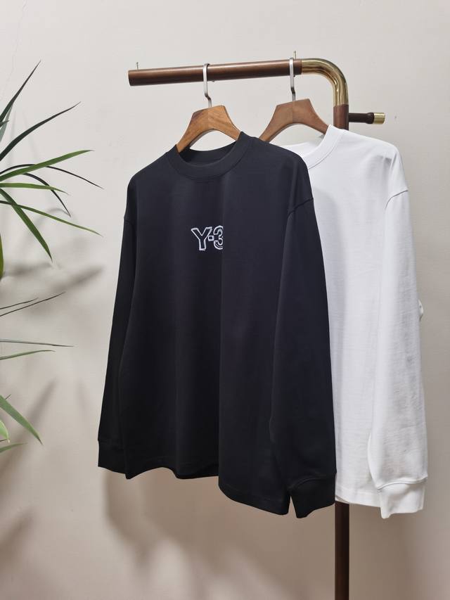 2025 New Y-3 Yohji Yamamoto Exclusive New Men's Crew Neck Long Sleeve T-Shirt. M