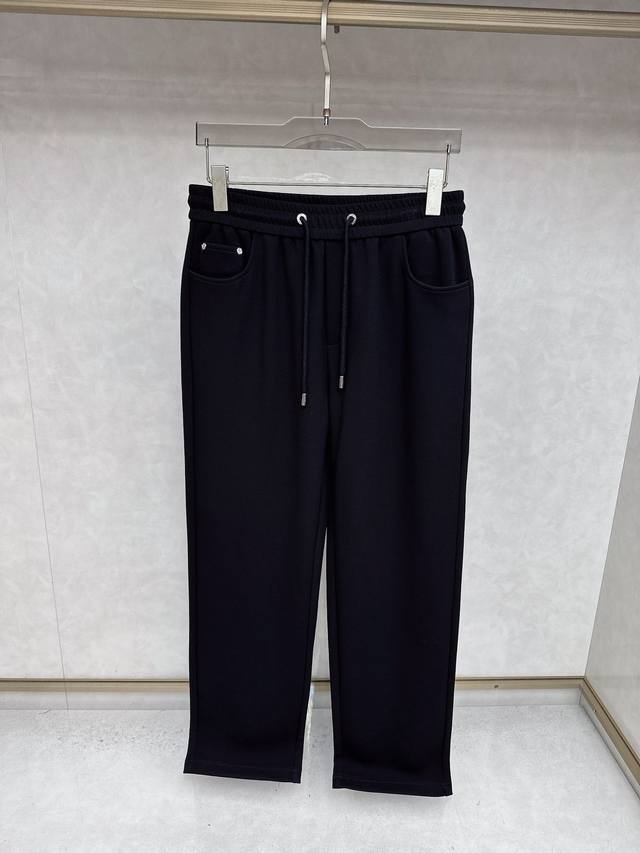 Prada 2025 Fall/Winter Casual Pants, made of pure cotton fabric, are comfortabl
