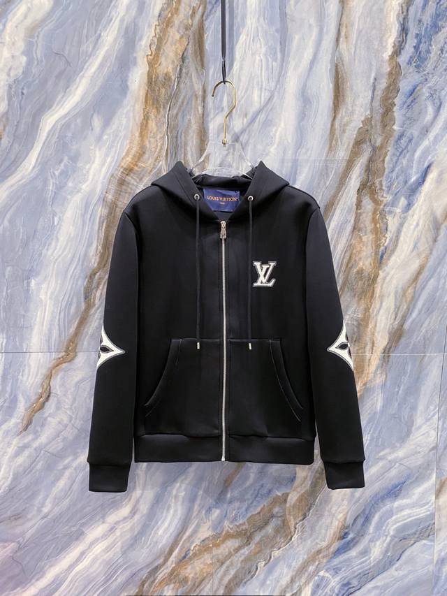 Lv 2025 Autumn/Winter Unisex Zip-Up Hoodie Comfortable, Relaxed, and Combining S