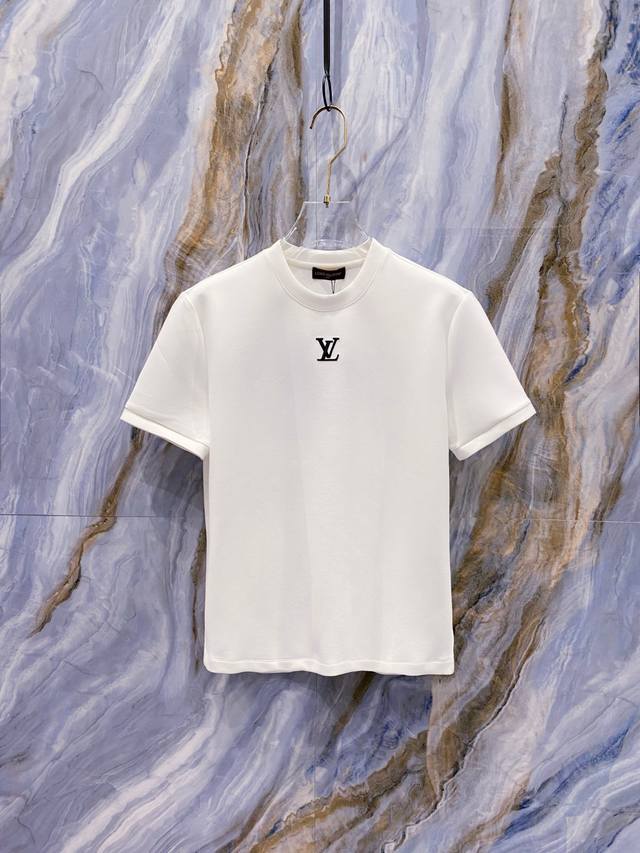 Lv 2025 Autumn/Winter Space Cotton Embroidered Logo Stylish and Versatile Crew N