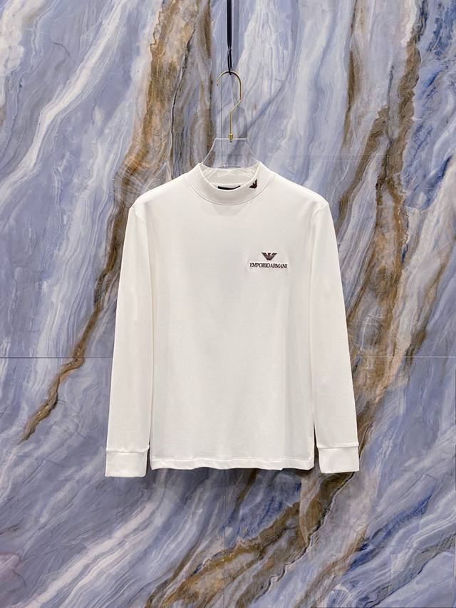 Armani 2025 Autumn/Winter New Fashion Casual Long-Sleeve T-Shirt, made from sel